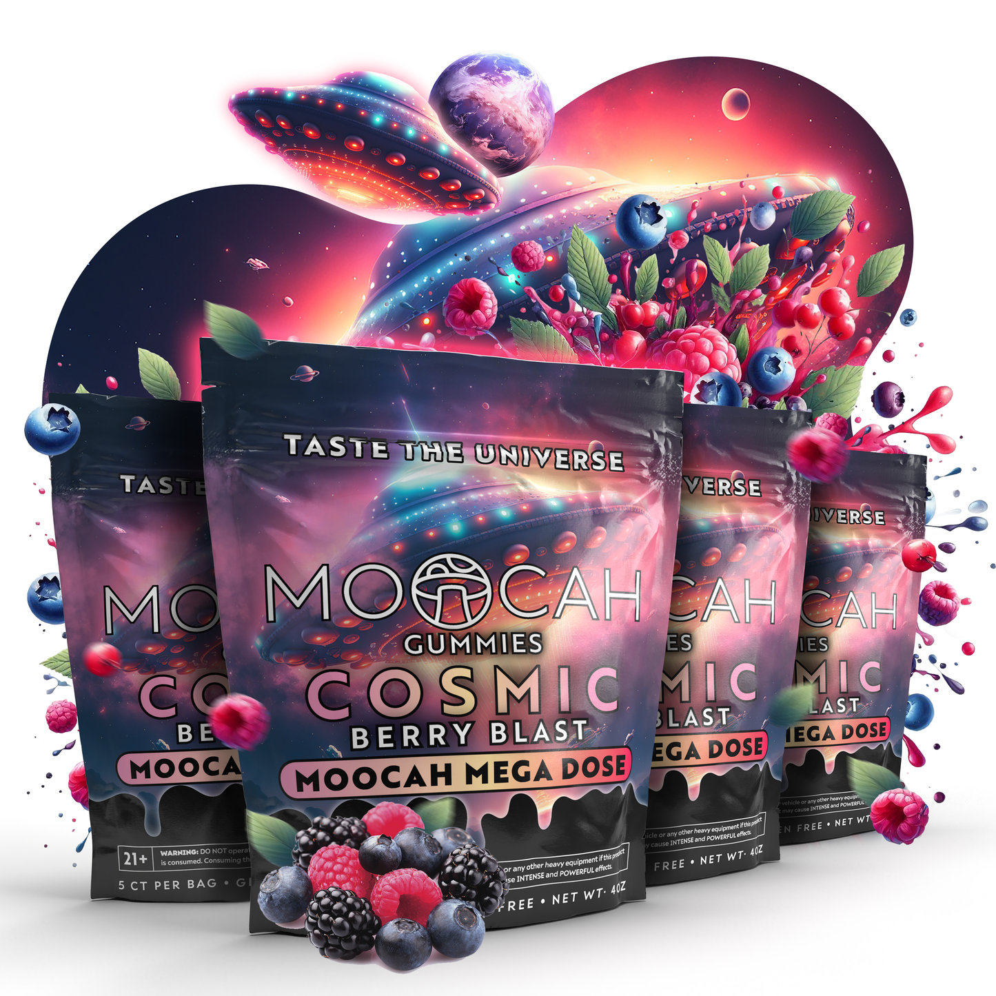 Mega Dose Mushroom Gummies - Cosmic Berry Blast