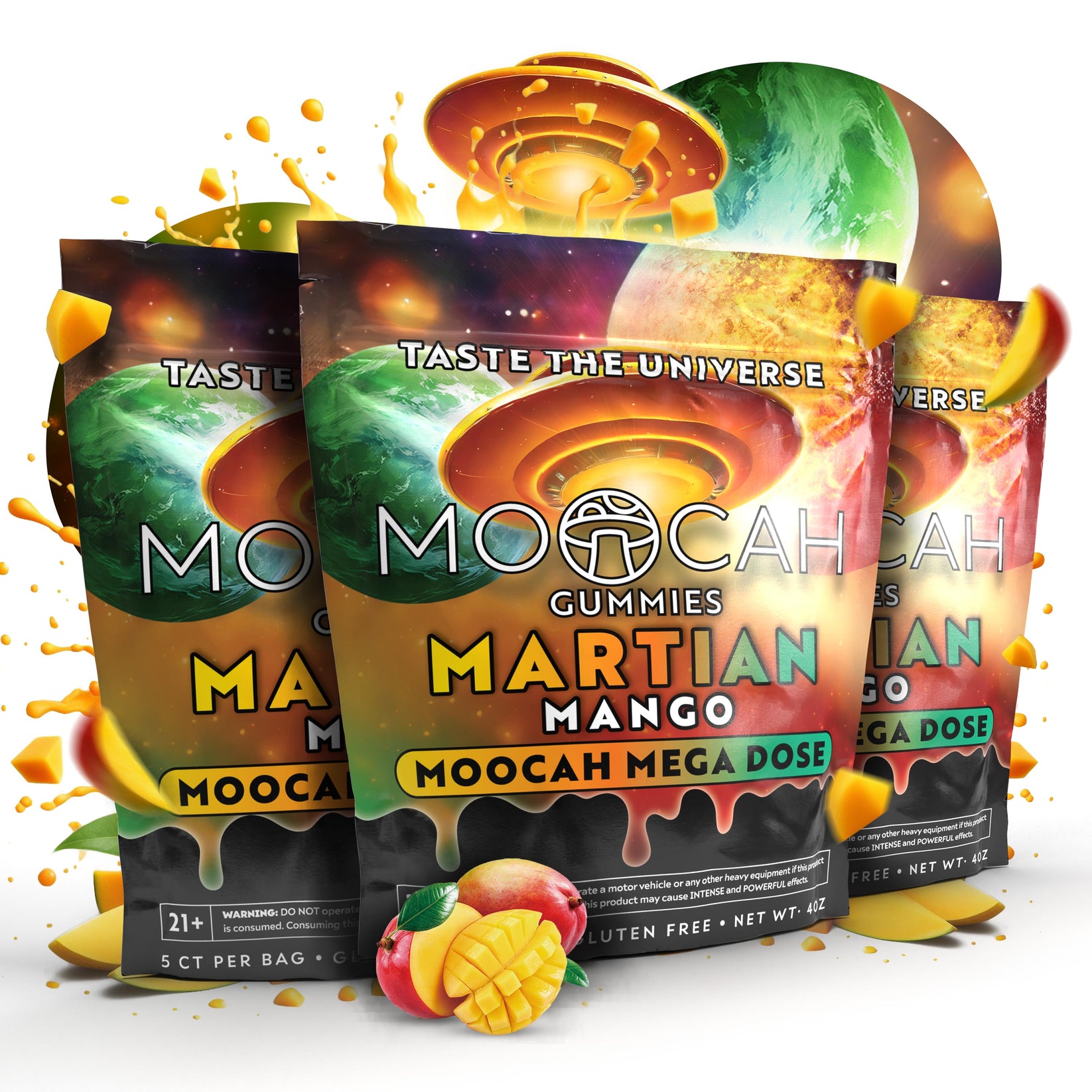 Moocah Mega Dose Gummies - Martian Mango – MoocahMagic